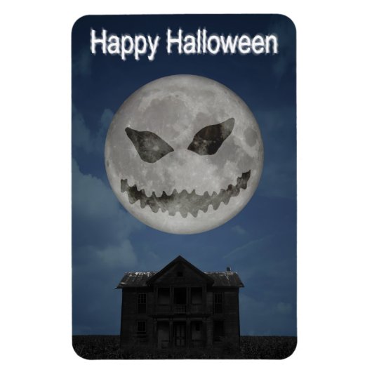 Scary Jack O Lantern Halloween Moon Magneet (Verticaal)