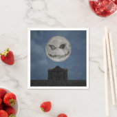Scary Jack O Lantern Halloween Moon Servetten (Insitu)