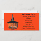 Scary Jack O Lantern Halloween Party Invite (Voorkant)