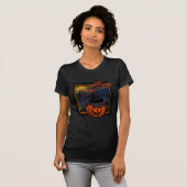Scary Jack O Lantern Halloween Pumpkin T-shirt (Voorkant volledig)