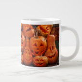 Scary Jack O Lantern Halloween Pumpkins 2 Grote Koffiekop (Rechts)