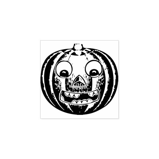 Scary jack o lantern illustration art stamp rubberstempel (Afrduk)