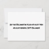 Scary Jack-O-Lantern Pumpkin Happy Halloween Kaart (Achterkant)