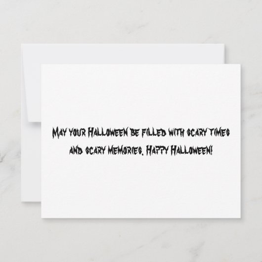 Scary Jack-O-Lantern Pumpkin Happy Halloween Kaart (Achterkant)