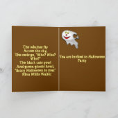 Scary Jack O Lantern Scarecrow Halloween Card (Binnen)