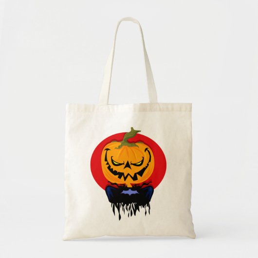 Scary Jack-o-lantern Tote Bag (Voorkant)