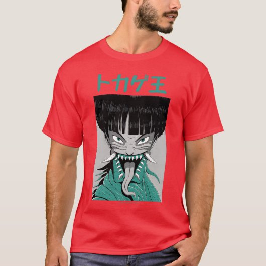 Scary japanese anime face Scary japanese anime fac T-shirt (Voorkant)