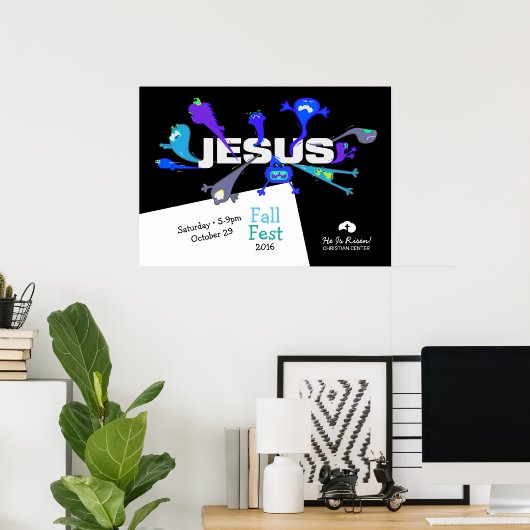 Scary Jesus Nights Poster (Thuiskantoor)