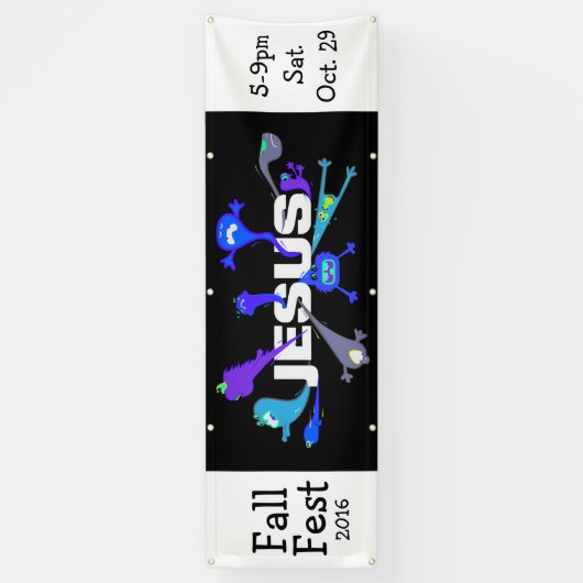 Scary Jesus Nights Spandoek (Verticaal)