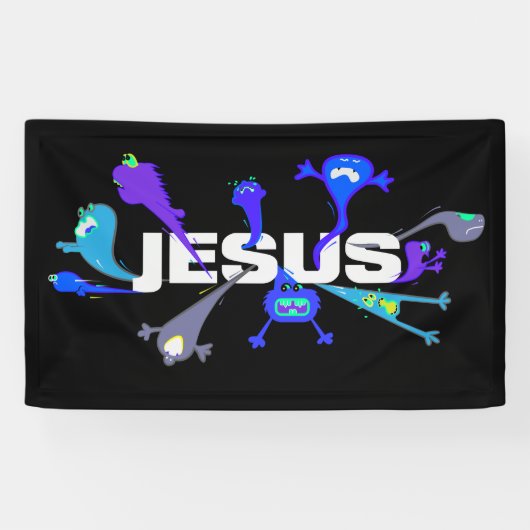 Scary Jesus Nights Spandoek (Horizontaal)