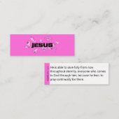 Scary Jesus Scriptkaarten Mini Visitekaartje (Voorkant / Achterkant)