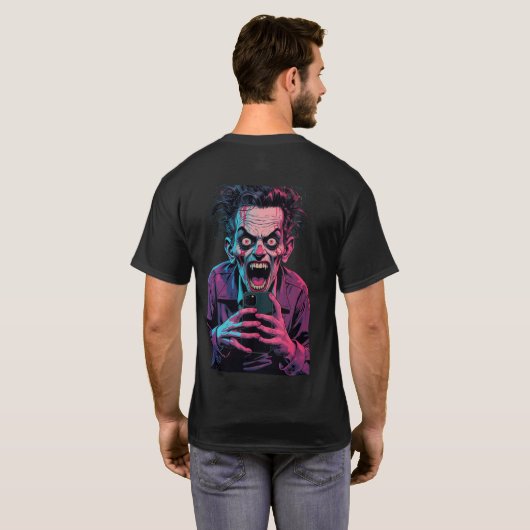Scary Joker Halloween Mannen T-shirt Spooky Horror (Achterkant volledig)