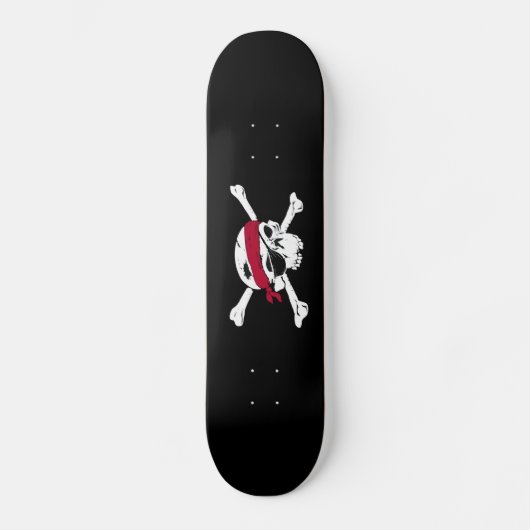 Scary Jolly Roger Pirate Skateboard Deck (Voorkant)