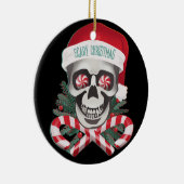 Scary Kerstmis Funny Skull Ornament (Rechts)