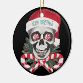 Scary Kerstmis Funny Skull Ornament (Links)