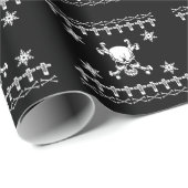 Scary Kerstmis Skull Botten Ugly Holiday Cadeaupapier (Rol Hoek)