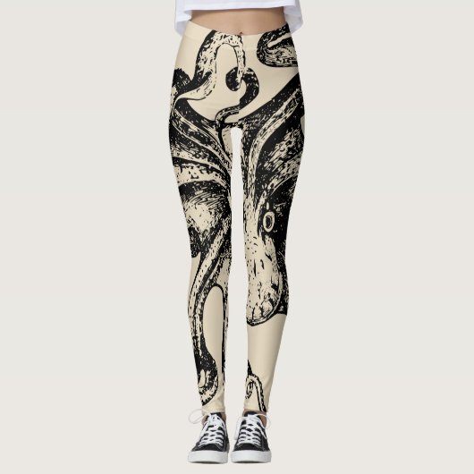 Scary Kraken steampunk art Leggings (Voorkant)