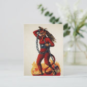 Scary Krampus Briefkaart (Staand voorkant)