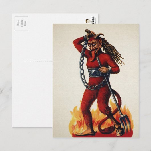  Scary Krampus Briefkaart (Voorkant / Achterkant)