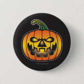 Scary Laughing Halloween Pumpkin Monster Ronde Button 5,7 Cm (Voorkant)