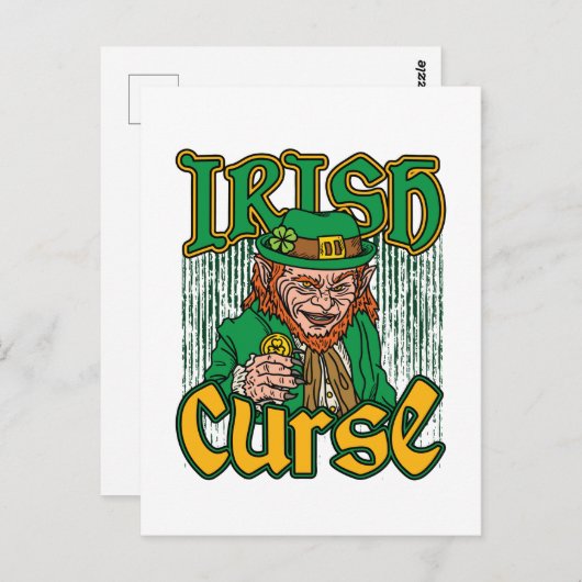 Scary Leprechaun Irish Curse St Patricks Day Briefkaart (Voorkant / Achterkant)