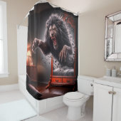 Scary Lion Douchegordijn (In situ)