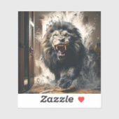 Scary Lion Sticker (Vel)