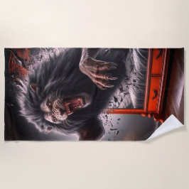 Scary Lion Strandlaken