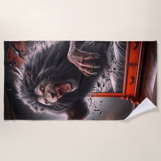 Scary Lion Strandlaken (Voorkant)