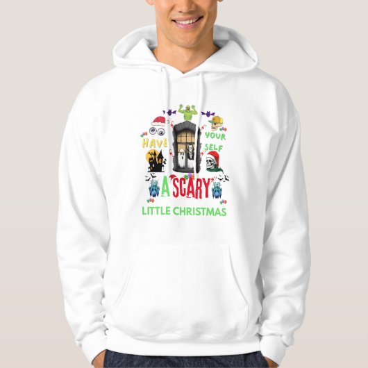 Scary Little Christmas Horror Holiday Design Hoodie (Voorkant)
