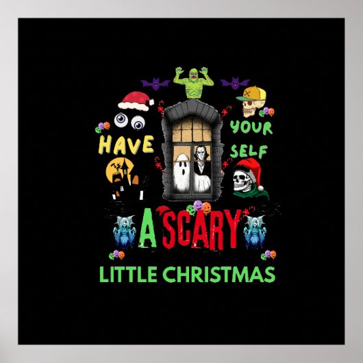 Scary Little Christmas Horror Holiday Design   Poster (Voorkant)