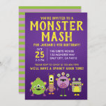 Scary Little Monster Birthday Party Invitation Kaart<br><div class="desc">Als u aangepaste kleuren of hulp nodig hebt bij het maken van uw ontwerp,  kunt u contact met ons opnemen op trendyprints.co@gmail.com. We kijken ernaar uit om met u samen te werken!</div>