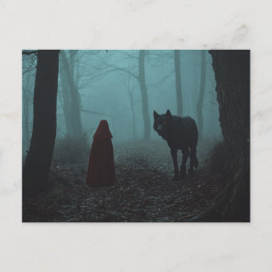 Scary Little Red Riding Hood Werewolf Briefkaart