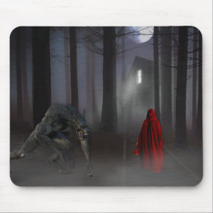 Scary Little Red Riding Hood Werewolf Muismat