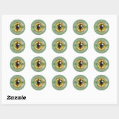 Scary Lizard Reptile Dragon Dinosaur Monster Eye Ronde Sticker (Vel)