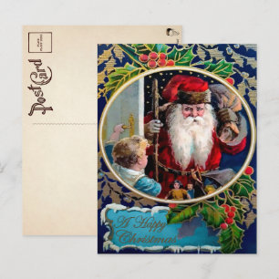 Scary-look Santa kerstBriefkaart Briefkaart