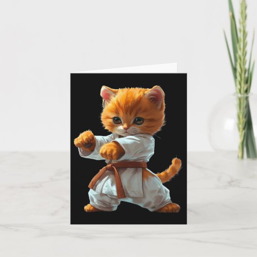Scary Martial Arts Fighter Karate Boxer Comt Kung Kaart (Voorkant)
