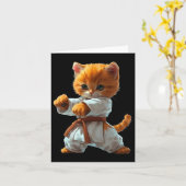 Scary Martial Arts Fighter Karate Boxer Comt Kung Kaart (Gele Bloem)