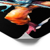 Scary Martial Arts Fighter Karate Boxer Comt Kung Poster (Hoek)