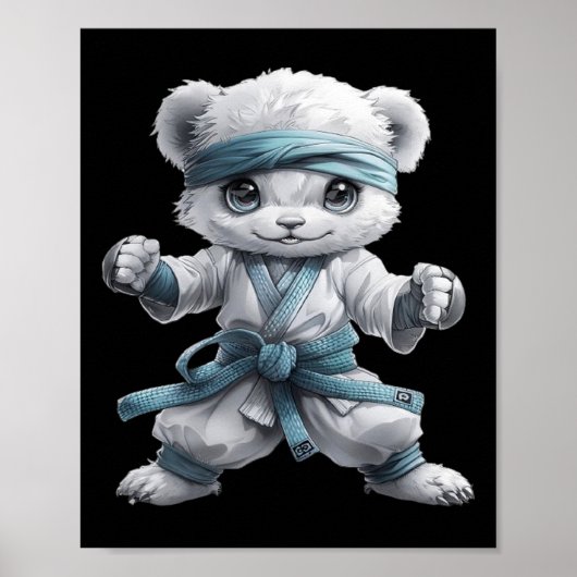 Scary Martial Arts Fighter Karate Boxer Comt Kung Poster (Voorkant)