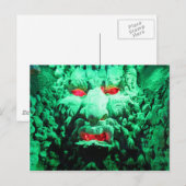 Scary Mask Face in Rock Face Briefkaart (Voorkant / Achterkant)