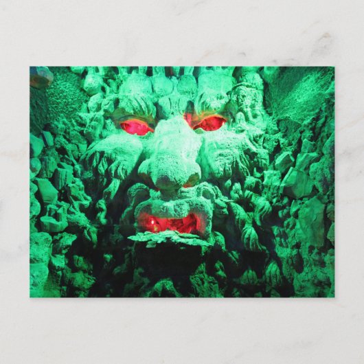 Scary Mask Face in Rock Face Briefkaart (Voorkant)