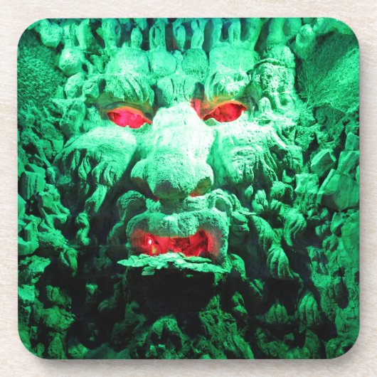 Scary Mask Face in Rock Face Drankjes Onderzetter (Voorkant)