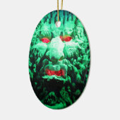 Scary Mask Face in Rock Face Keramisch Ornament (Links)
