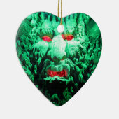 Scary Mask Face in Rock Face Keramisch Ornament (Rechts)