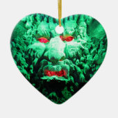 Scary Mask Face in Rock Face Keramisch Ornament (Voorkant)