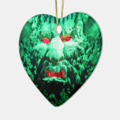 Scary Mask Face in Rock Face Keramisch Ornament (Links)