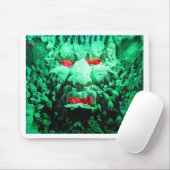 Scary Mask Face in Rock Face Muismat (Met muis)