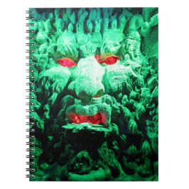 Scary Mask Face in Rock Face Notitieboek