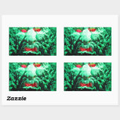 Scary Mask Face in Rock Face Rechthoekige Sticker (Vel)